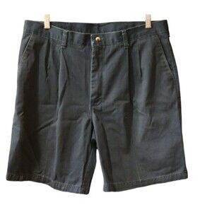 Wrangler Timber Creek Men's Chino Shorts Size 36 Navy Blue Cotton Blend GUC